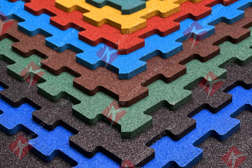 Резиновое покрытие Puzzle 1000×1000×10 мм. Доставка в Пермь.